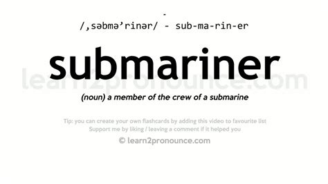 submariner noun meaning.